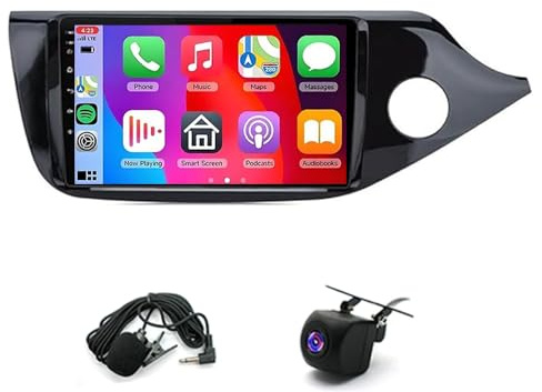 9 Double DIN Car Stereo for Kia Ceed JD 2012 2013 2014 2015 2016 Wireless Carplay Android Auto GPS Navigation Bluetooth Sat Nav Head Unit Android 14 Car Radio Backup Camera DSP RDS Mirror Link WiFi