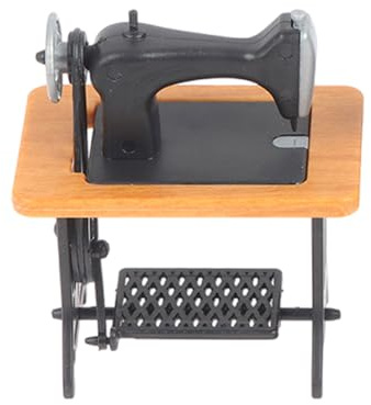 SHYYOULQE Realistische Miniatur-Nähmaschine Modell für Puppenhäuser Dekoration und Display 1/24 Maßstab Zubehör Zubehör
