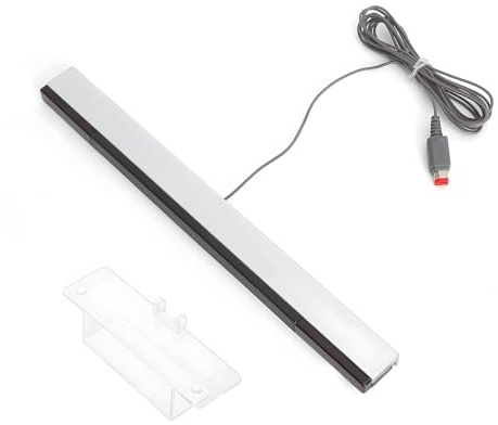 TNSLAND Barra Sensore per Wii, Barra Sensore A Infrarossi Sostitutiva Compatibile con Wii E Wii U, con Supporto E Cavo da 2m, per Nintendo Wii Remote E Wii Rem