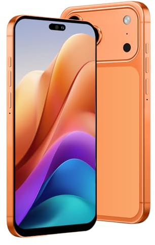 McMgc Téléphone Portable 4G Débloqué 6.6 Incell, 4Go+32Go Extensible 256Go, Batterie 5000mAh, Android 12, Double Caméra 13MP+16MP, Port Type-C (Orange)