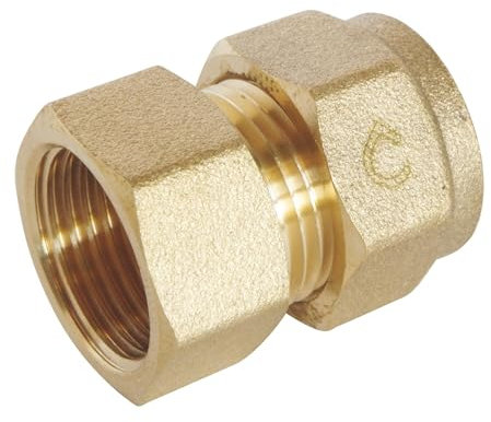 SOMATHERM FOR YOU, Raccord à compression femelle 12/17 pour tube PER Ø12 - Installation rapide et fiable - Normé ACS - Pression max 10 bars - Température de 5°C à 90°C - Jaune