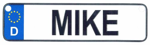 Albatros Mini-Autokennzeichen Namensschild Mike