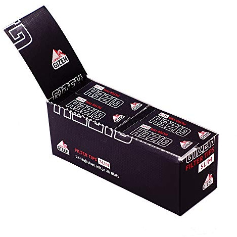 GIZEH Filtertips SLIM, 20 x 60 mm, 35 Tips pro Heftchen 3 Boxen (72 Heftchen)