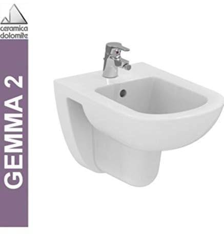 DOLOMITE Série Gemma 2 J522601 Bidet Suspendu monotrou Finition Blanche