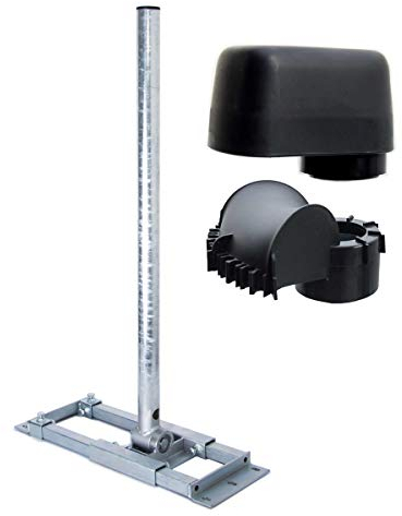Premium X Deluxe X90-60 Dachsparrenhalter 90 cm Mast Ø 60 mm SAT Dach-Sparren-Halterung inkl. Mastkappe mit Kabel-Durchführung