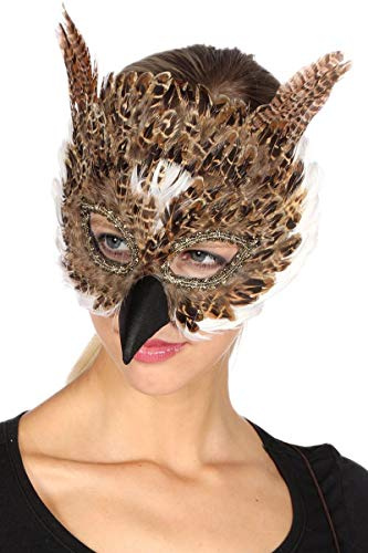 Wilbers Kost?m Zubeh?r Maske Eule Karneval Fasching Party Maskenball