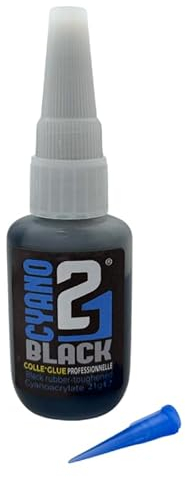 Super Colla ciano Nera Colle21, flacone di 21gr, Super Glue Cianoacrilato Nera, colla ciano per moddellismo, colla per bricolage.