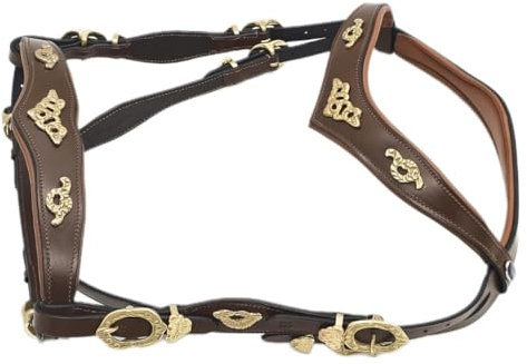 Tysons Breeches Jose Spanisch Portugisisch Trense Zaum Reitzaum Schwarz Braun VB WB X Full XX Full Kaltblut Leder weich unterlegt incl. Zügel (Braun, X Full)