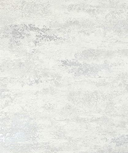 Vlies Tapete Beton Optik weiß silber grau metallic modern look Stein Wand GT1204