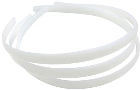 12 Stück Stirnbänder Ungiftig DIY Stirnbänder Breit Keine Zähne Stirnband Haarreifen Haarschmuck für Frauen Mädchen Dame (Weiß)