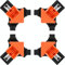 ArtisanShow 4PCS Bar Clamps 90 Degree Right Angle Clip Clamps,Adjustable Swing Corner Clamp,Multi-Function Angle Clamps,Single Handle Spring Loaded Right Angle Clamp,Swing Woodworking Clip Clamp Tool