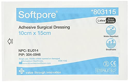 Soft Adhesive Surgical Dressing - 10cm x 15cm (10 Single Dressings)