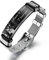 ALBERTBAND Personalisierte Armband mit Foto Gravur Schwarzer Stahl Typenschild ID Tag Mesh Band Verstellbares Armband für Männer Frauen Valentinstag Schmuck Geschenk
