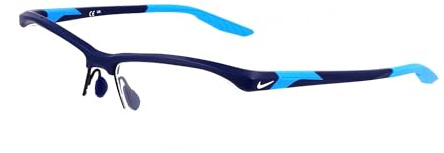 NIKE Brille Größe 49 mm Matte Midnight Marine, Eye SIZE: 49 BRIDGE: 13 Horizontal MEASUREMENT: 49 01 Vertical MEASUREMENT: 33 29