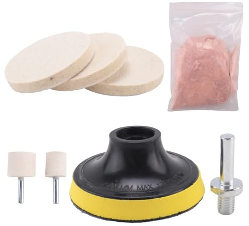 Oikabio Cerium Oxid Glaspolier-Set, 8 Stück, 120 g, für tiefe Kratzer, zur Reinigung von Windschutzscheiben