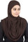 MyBatua Damen Al-Amira Hijab mit Unterschal/Mütze/Motorhaube aus weichem Viskose-Jersey, sofort einsatzbereit, HJ-129, braun, Einheitsgröße