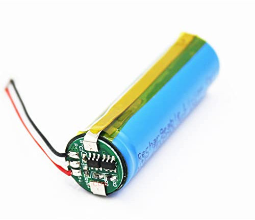 Rechargeable Solar Light Batteries 6Pcs 3.7V 800Mah Li-Ion Battery For Smart Dash Cam Pro, Midrive D02 Hmc1450 Replacement Battery 3-Wire Connector 14 * 50Mm