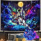 kampdream Schwarzlicht-Astronauten-Weltraum-Wandteppich, UV-reaktives Galaxie-Universum, Planet, leuchtet im Dunkeln, Wandteppiche für Männer, Jungen und Jugendliche, cooles Poster, 152 x 203 cm