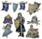 alles-meine.de GmbH 11 TLG. Set 3-D ! Wandtattoo/XL Sticker aus Pappe - Ritter Ritterburg Schild selbstklebend Aufkleber - Wandsticker für Kinder Jungen