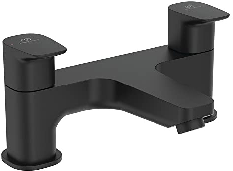Ideal Standard Ceraplan Dual Control Bath Filler, BD264XG, Silk Black
