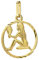 NKlaus Jungfrau Sternzeichen 585 Gelb Gold 14 Karat 15mm Kettenanhänger Horoskop Zodiak 13323