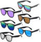 Dwenarry Bunte Party Sonnenbrille Set Retro Sonnenbrillen Vintage Verspiegelt Farbige Partybrille Multipack 80er Neon Party Brillen 6 Stücke