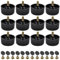 TCHOSUZ Lot de 12 pieds de meubles en plastique de 3 cm - Modernes du milieu du siècle - En plastique léger - Avec boulons de suspension M8 et écrous en T - Pour canapé-lit
