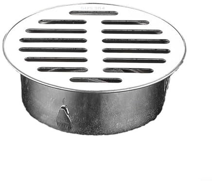 Oniissy Bodenablauf, runder Bodenablauf, 1 Stück, Ablaufabdeckung, Edelstahl, Balkon, Anti-Blockierung, Bodenablauf für den Außenbereich, Hofgebrauch (110 mm)