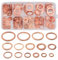 JNNJ 100 Pezzi Guarnizione Di Rame Ad Anello Piatto Di Tenuta, 9 Dimensioni Rondelle Metriche Kit Assortimento, Tappo Scarico Dell'olio Guarnizioni, Accessori Autoveicoli