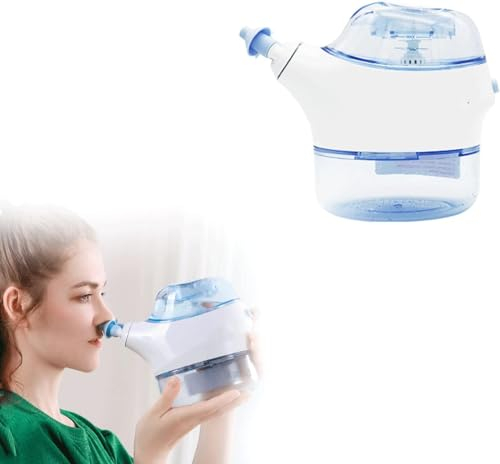 Olla Neti eléctrica, lavado eléctrico Dispositivo de cavidad nasal Sistema de irrigación de los senos nasales Presión negativa Lavado nasal profesional for adultos en el hogar, for alivio de los senos