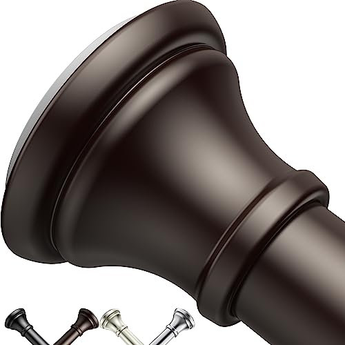 Bronze Shower Curtain Rods, 45-182 cm, Never Rust, Never Slip,Adjustable Tension Rod with Durable Spring, No Drilling, Use for Bathroom, Bedroom, Kitchen, Balcony