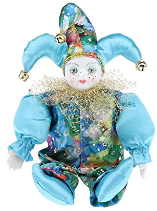 Dualoai Kleine Clown Puppe Aus Porzellan, Lustige Clown Modellfiguren, Souvenirs, Kunsthandwerk A