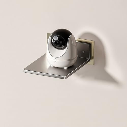 LNGFSH Wall Mounted Router Shelf, Small Projector Wall Stand Aluminum TV Box Bracket Floating Shelf For TV Components Such as Cable TV Box/Sky Box/Media Boxes (Gray,12cm)
