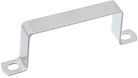 sourcing map Support de fixation en forme de U, 100 mm x 50 mm, barre en acier inoxydable 304, support de sécurité pour porte, fenêtre, abri de jardin, barre fermée, support de chaîne, lot de 1