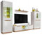 ABIKSMEBLE Meuble-Paroi Murale Fame - Ensemble de Meubles de Salon Moderne - Armoire Murale - Blanc Mat, Blanc Brillant, Chêne Artisan