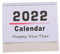 HAPINARY 2022 Englischer Kalender-tischplaner 07 1 Weißes Bein Ganzjahresansicht Wiederverwendbarer Tischkalender