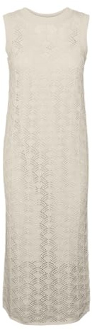 VERO MODA Damen Vmnewverena Sl O-Neck Calf Dress Boo Kleid (1er Pack)
