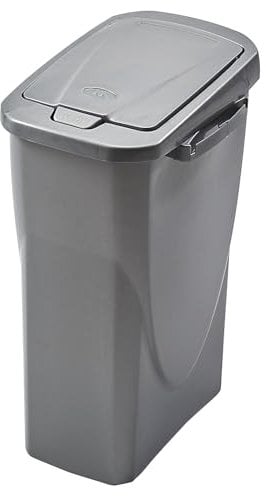eacommerce Pattumiera Bidone Secchio Contenitore per Raccolta Differenziata in Plastica Componibile (Antracite, 15 Litri)