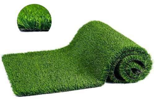 WADOODI High Density Premium Artificial Grass Turf Mat 20mm/30mm Pile Height Grass Rug Natural and Realistic Looking Fake Grass for Indoor Outdoor Garden Lawn Landscape Pet Dog Area (1m x 4m) (20mm)