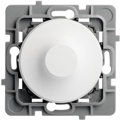DEBFLEX - Casual Evo - Mécanisme Variateur Compatible LED - Interrupteur Variateur 1W à 75W (LED) ou 1W à 300W (Halogène) - Plastique - Pour Installation Encastrée - Blanc - 74 x 74 x 54 mm