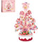 Auspcers Weihnachten Spieluhr Bausteine Bausatz, 900 Klemmbausteine Rosa Kristall Weihnachtsbaum Spieluhr Modellbausatz, Weihnachtsbaum Musikbox Kompatibel mit großen Marken