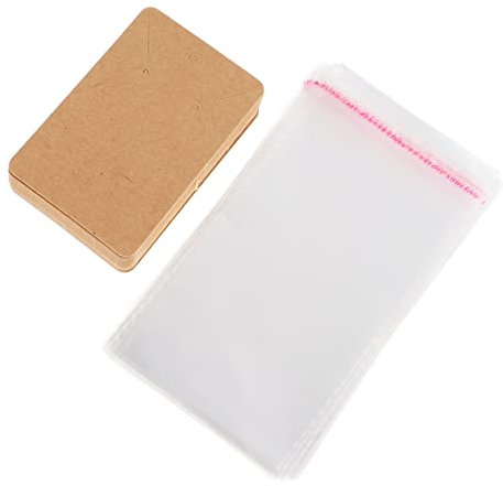 KONTONTY Ohrring Karten Aus Kraftpapier Schmuckaufbewahrungskarten Für Ohrringe Und Halsketten Vorgestanzte Für Einfache Präsentation Und Aufbewahrung