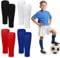 4 Pairs High Elastic Sock Sleeves, 4 Colors Cut Football Socks Kids, Soccer Shin Guards Sleeves, Soft Team Leg Sock Sleeve, Comfort Footless Football Socks, Anti Slip Kids Sock Sleeves for Boys Girls