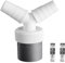 Waschmaschine Abfluss Adapter, Geschirrspüler Adapter Doppelanschluss Y mit Abgang für Rohr Ø40 mm und Eingang Ø18-24 mm Set für Waschmaschine, Geschirrspüler, Gartenschläuche (Doppelkopf)