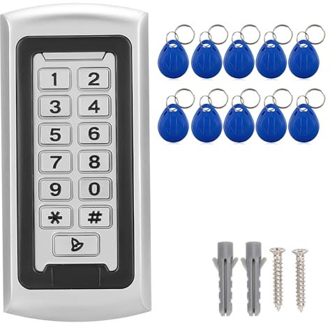 NutrieSt Keypad Access Control 125kHz RFID Outdoor 2000 Benutzer Wiegand 26 Sicherheit IP68 für zeitliche Teilnahme und Mitarbeiterverwaltung geeignet (Wasserdicht)