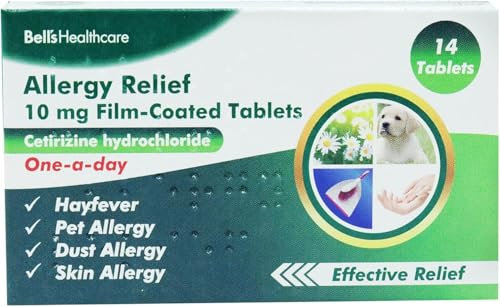 1 Month Supply Bells Healthcare Cetirizine Hayfever Allergy Tablets 30