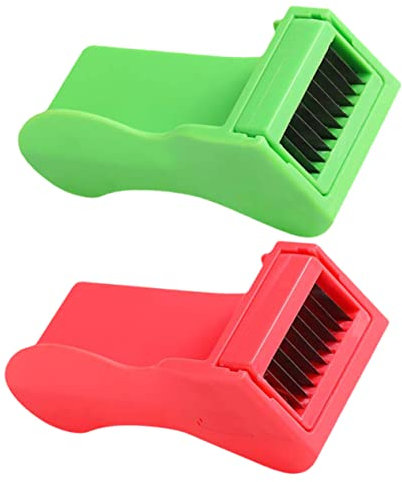 Cabilock 2 Pezzi trituratore tritaverdure Cutter vegetariano affettatrice di fagioli Chopper vegetariano Verde strumento per tagliare le verdure affettatrice per fagioli AbS