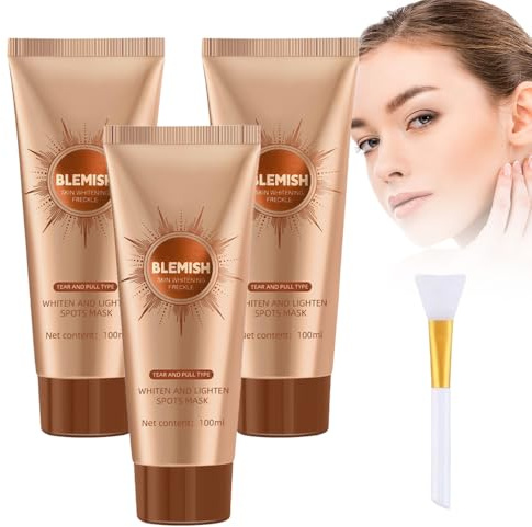 2025 Neu Weißende und Aufhellende Flecken Maske, Kräuterflecken Peel-Off Maske für Strahlende Haut, Anti Falten Tear-Off Tiefenwirksame Gesichtsmaske für Poren Straffung (3PC)