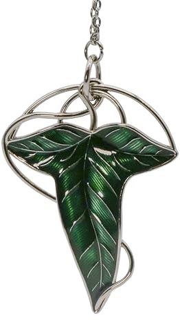 ABYstyle Herr der Ringe Lorien Leaf 3D Schlüsselanhänger Metall 6x4,8cm Grün und Silber Zubehör Merch Geschenk