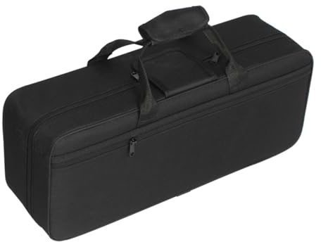 Trompetenrucksack aus Oxford Gewebe, mit Schultergurten | Ergonomische Form, Zwei Getrennte Reißverschlussfächer, Schwarz, für Trompeter und Musikliebhaber